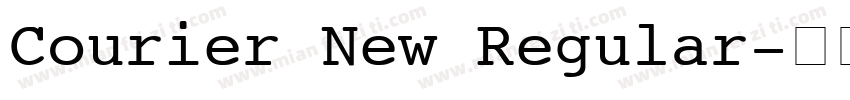 Courier New Regular字体转换